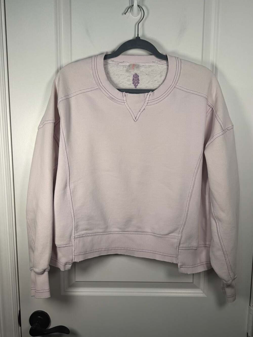 FP Movement by Free People Women's Pink Cropped Crewneck Sweatshirt - Picture 1 of 4